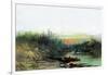 Indian Camp-Albert Bierstadt-Framed Art Print