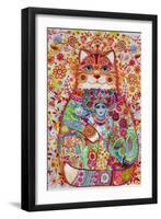 Indian cat-Oxana Zaiko-Framed Giclee Print