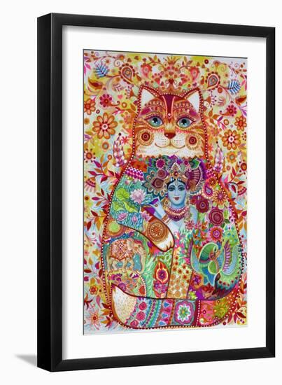 Indian cat-Oxana Zaiko-Framed Giclee Print