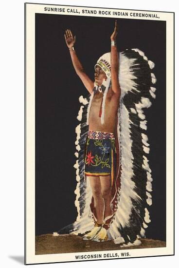 Indian Ceremonial, Wisconsin Dells-null-Mounted Art Print