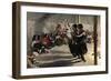 Indian Ceremony. the Dancers Performing the Ritual Dance in a Circle around the Fire, in the Tent O-null-Framed Giclee Print