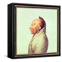 Indian Chief of the Little Osages, C.1807-Charles Balthazar Julien Fevret De Saint-memin-Framed Stretched Canvas
