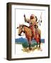 "Indian Chief on Horseback,"August 22, 1936-Charles Hargens-Framed Premium Giclee Print