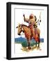 "Indian Chief on Horseback,"August 22, 1936-Charles Hargens-Framed Premium Giclee Print