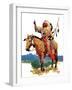 "Indian Chief on Horseback,"August 22, 1936-Charles Hargens-Framed Premium Giclee Print