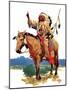 "Indian Chief on Horseback,"August 22, 1936-Charles Hargens-Mounted Premium Giclee Print