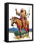 "Indian Chief on Horseback,"August 22, 1936-Charles Hargens-Framed Stretched Canvas