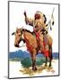 "Indian Chief on Horseback,"August 22, 1936-Charles Hargens-Mounted Giclee Print