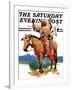 "Indian Chief on Horseback," Saturday Evening Post Cover, August 22, 1936-Charles Hargens-Framed Giclee Print