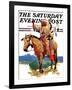 "Indian Chief on Horseback," Saturday Evening Post Cover, August 22, 1936-Charles Hargens-Framed Giclee Print