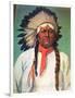 Indian Chief White Eagle-Charles Shreyvogel-Framed Art Print
