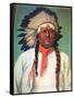 Indian Chief White Eagle-Charles Shreyvogel-Framed Stretched Canvas