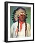 Indian Chief White Eagle-Charles Shreyvogel-Framed Art Print