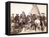 Indian chiefs and U.S. Officials at Pine Ridge, 1891-John C. H. Grabill-Framed Stretched Canvas