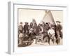 Indian chiefs and U.S. Officials at Pine Ridge, 1891-John C. H. Grabill-Framed Photographic Print