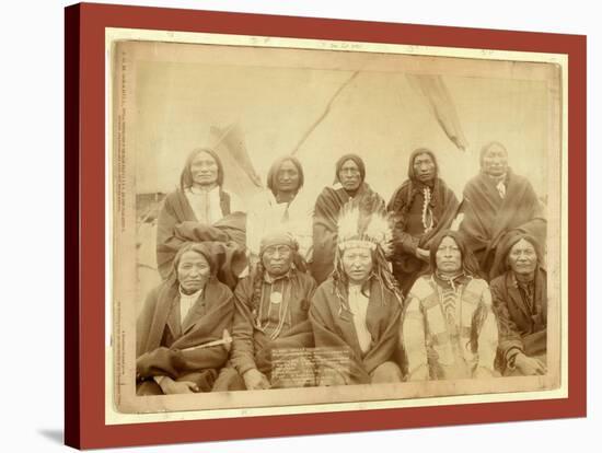 Indian Chiefs Who Counciled with Gen. Miles and Setteled [Sic] the Indian War -- Standing Bull-null-Stretched Canvas