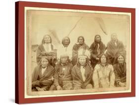 Indian Chiefs Who Counciled with Gen. Miles and Setteled [Sic] the Indian War -- Standing Bull-null-Stretched Canvas