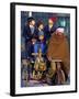 Indian Children Ride to School on the Back of a Cycle Rickshaw-null-Framed Photographic Print