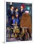 Indian Children Ride to School on the Back of a Cycle Rickshaw-null-Framed Photographic Print