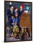 Indian Children Ride to School on the Back of a Cycle Rickshaw-null-Framed Photographic Print