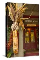 Indian Corn at Entrance to the Historic Story Inn, Story, Indiana-Chuck Haney-Stretched Canvas