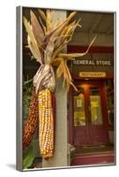 Indian Corn at Entrance to the Historic Story Inn, Story, Indiana-Chuck Haney-Framed Photographic Print