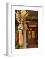 Indian Corn at Entrance to the Historic Story Inn, Story, Indiana-Chuck Haney-Framed Photographic Print