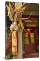 Indian Corn at Entrance to the Historic Story Inn, Story, Indiana-Chuck Haney-Stretched Canvas