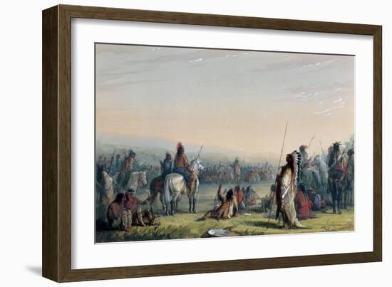 Indian Council, 1837-Alfred Jacob Miller-Framed Giclee Print