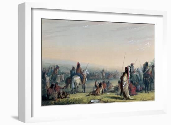 Indian Council, 1837-Alfred Jacob Miller-Framed Giclee Print