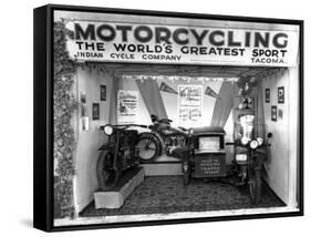 Indian Cycle Co. Booth at Puyallup Fair, 1927-Chapin Bowen-Framed Stretched Canvas