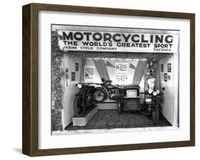 Indian Cycle Co. Booth at Puyallup Fair, 1927-Chapin Bowen-Framed Giclee Print