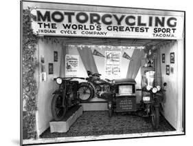 Indian Cycle Co. Booth at Puyallup Fair, 1927-Chapin Bowen-Mounted Giclee Print