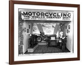 Indian Cycle Co. Booth at Puyallup Fair, 1927-Chapin Bowen-Framed Giclee Print