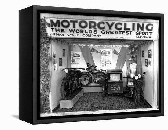 Indian Cycle Co. Booth at Puyallup Fair, 1927-Chapin Bowen-Framed Stretched Canvas