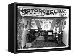 Indian Cycle Co. Booth at Puyallup Fair, 1927-Chapin Bowen-Framed Stretched Canvas