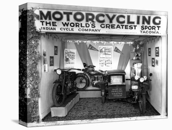 Indian Cycle Co. Booth at Puyallup Fair, 1927-Chapin Bowen-Stretched Canvas