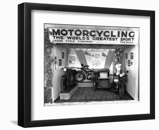 Indian Cycle Co. Booth at Puyallup Fair, 1927-Chapin Bowen-Framed Premium Giclee Print