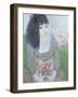 Indian Earring (Dark-Haired Girl in Green)-Endre Roder-Framed Giclee Print