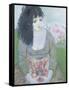 Indian Earring (Dark-Haired Girl in Green)-Endre Roder-Framed Stretched Canvas