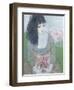 Indian Earring (Dark-Haired Girl in Green)-Endre Roder-Framed Giclee Print