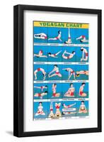 Indian Educational Chart - Yoga Chart-null-Framed Art Print