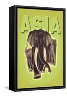 Indian Elephants-Robert Harrer-Framed Stretched Canvas