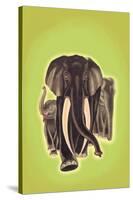 Indian Elephants-Robert Harrer-Stretched Canvas