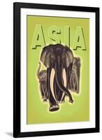 Indian Elephants-Robert Harrer-Framed Art Print