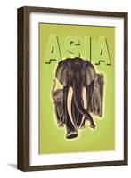 Indian Elephants-Robert Harrer-Framed Art Print