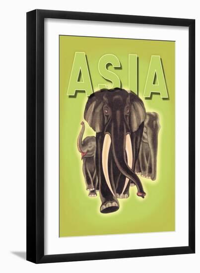 Indian Elephants-Robert Harrer-Framed Art Print