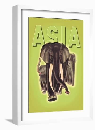 Indian Elephants-Robert Harrer-Framed Art Print