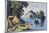 Indian Encampment on the St. Lawrence-Currier & Ives-Mounted Giclee Print