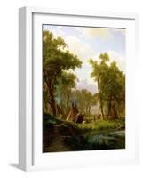 Indian Encampment, Shoshone Village, 1860-Albert Bierstadt-Framed Giclee Print